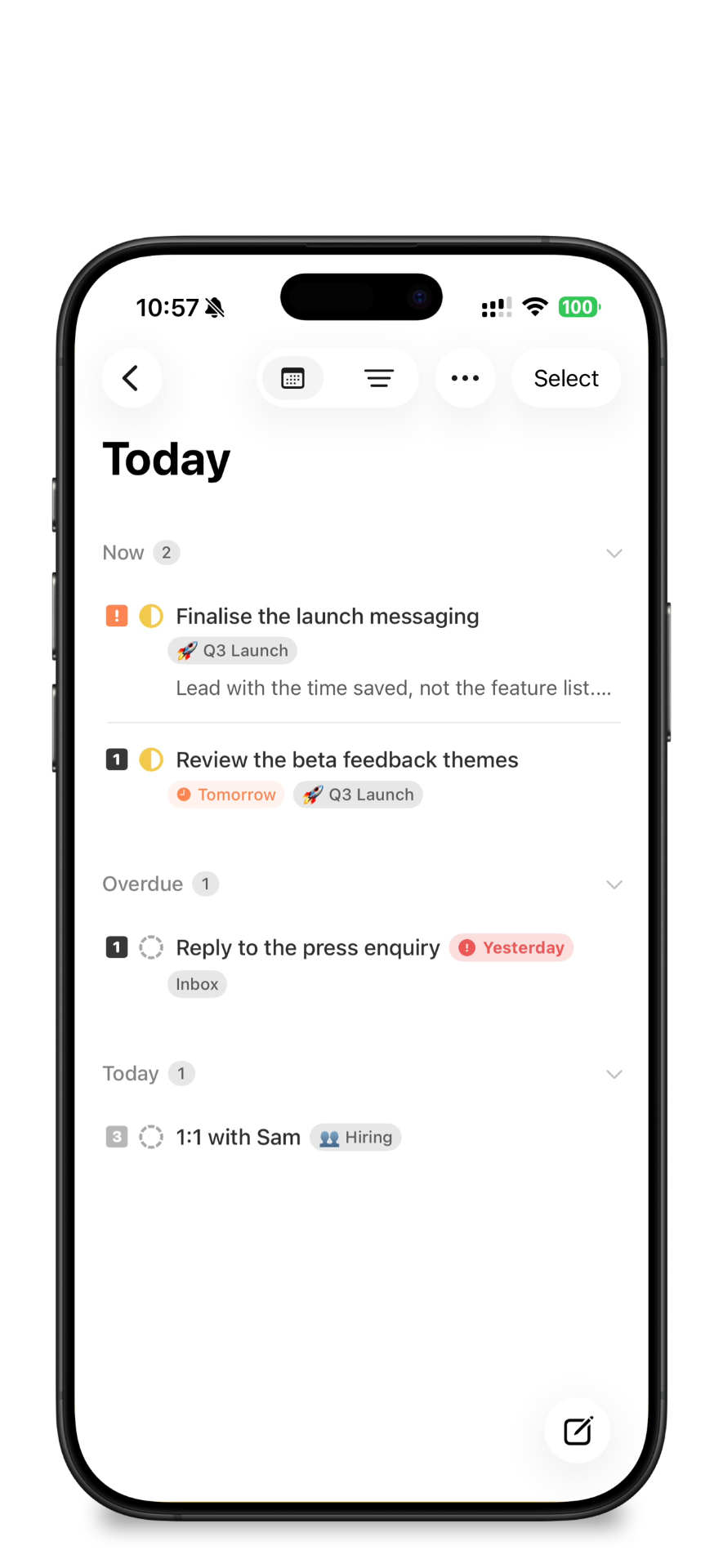 Orion Tasks today — what matters now